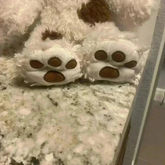 Build A Bear Cream & Brown shaggy puppy dog. 16” long - Picture 3 of 7